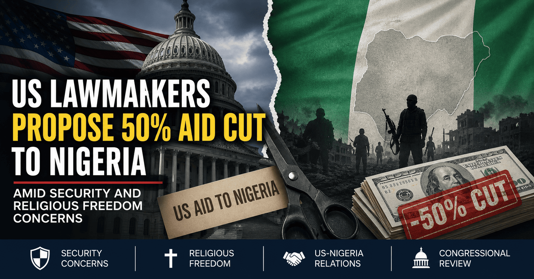 US Lawmakers Propose 50% Aid Cut to Nigeria Amid Security and Religious Freedom Concerns